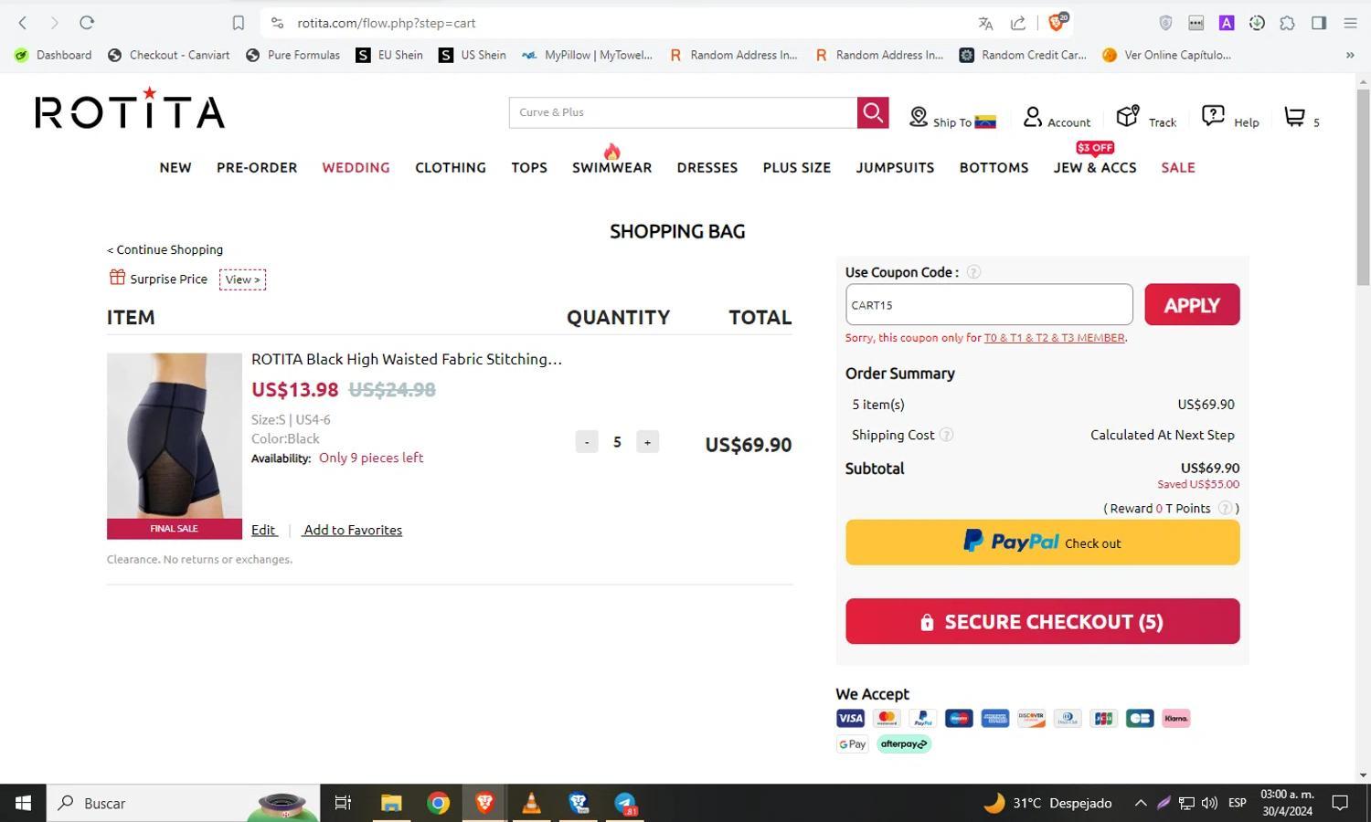 How to apply Rotita coupon code